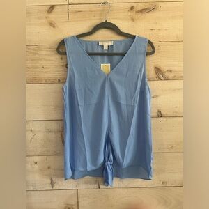 NEW Michael Kors Sleeveless Blouse w Tie Front